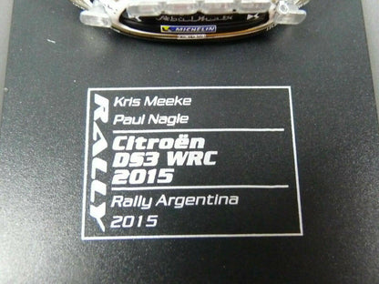 RD16 voiture 1/43 IXO Direkt Rallye : CITROËN DS3 WRC Argentine 2015 K.MEEKE