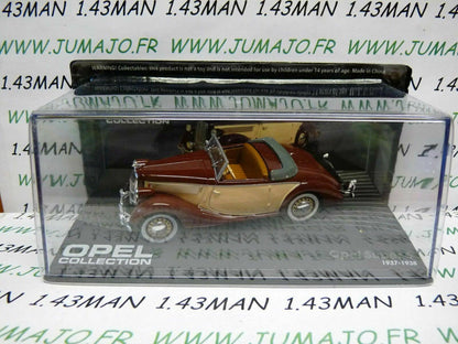 OPE43Z voiture 1/43 IXO OPEL collection : SUPER 6 decouvrable 1937/1938