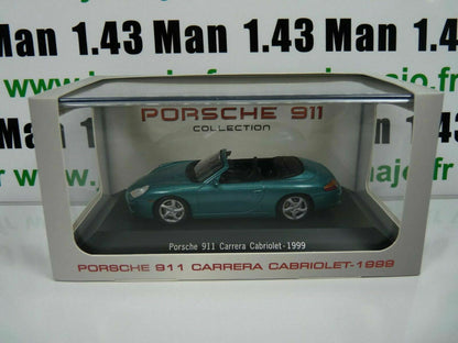 POR17 : voiture 1/43 atlas NOREV PORSCHE : PORSCHE 911 carrera cabriolet-1999