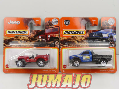TRI20 : 4 X 3 inches Matchbox 4 x 4 Dodge D200 Ram Charger Jeep Willys