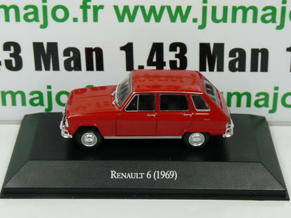 ARG27 Voiture 1/43 SALVAT Autos Inolvidables : Renault 6 1969