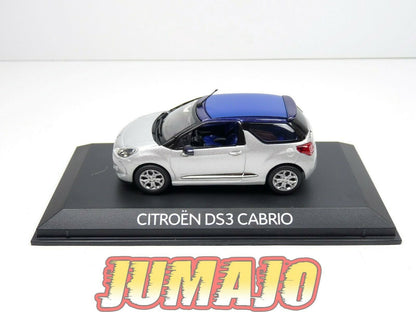 NOR20 VOITURE 1/43 NOREV : CITROEN DS3 Cabrio Gris alu toit bleu