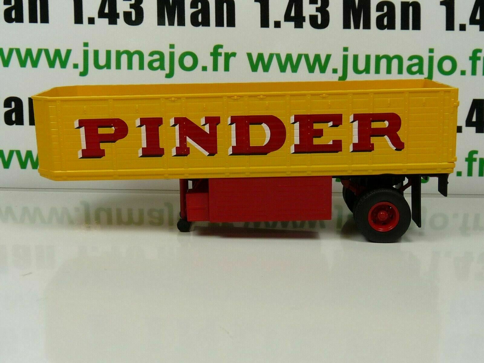 Direkt Collections 1:43 remorque Caravan Pinder cirque année de construction 1955 jaune / rouge Direkt Collections 1:43 remorque Caravan Pinder cirque année de construction 1955 jaune / rouge