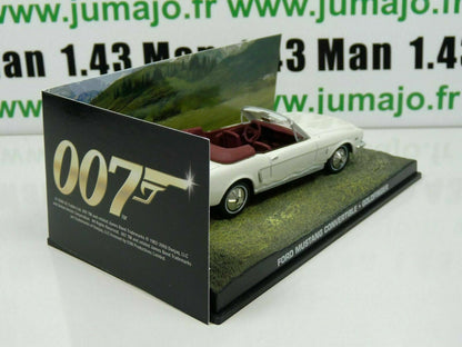 JB35 voiture 1/43 IXO 007 JAMES BOND : FORD MUSTANG Convertible blanche