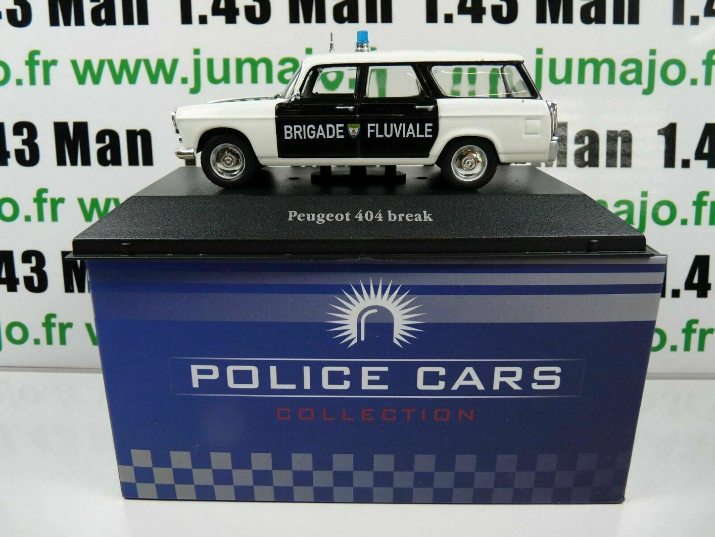 POL13 1/43 IXO Atlas Police du Monde : PEUGEOT 404 Break brigade fluviale 1966