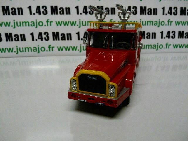 CPF60 POMPIERS 1/43 Hachette  IXO VMA Sides typ VMA 75 Willème W 8 DAE 6x6 Aéroport