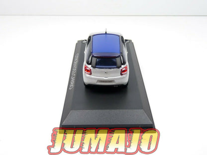 NOR20 VOITURE 1/43 NOREV : CITROEN DS3 Cabrio Gris alu toit bleu