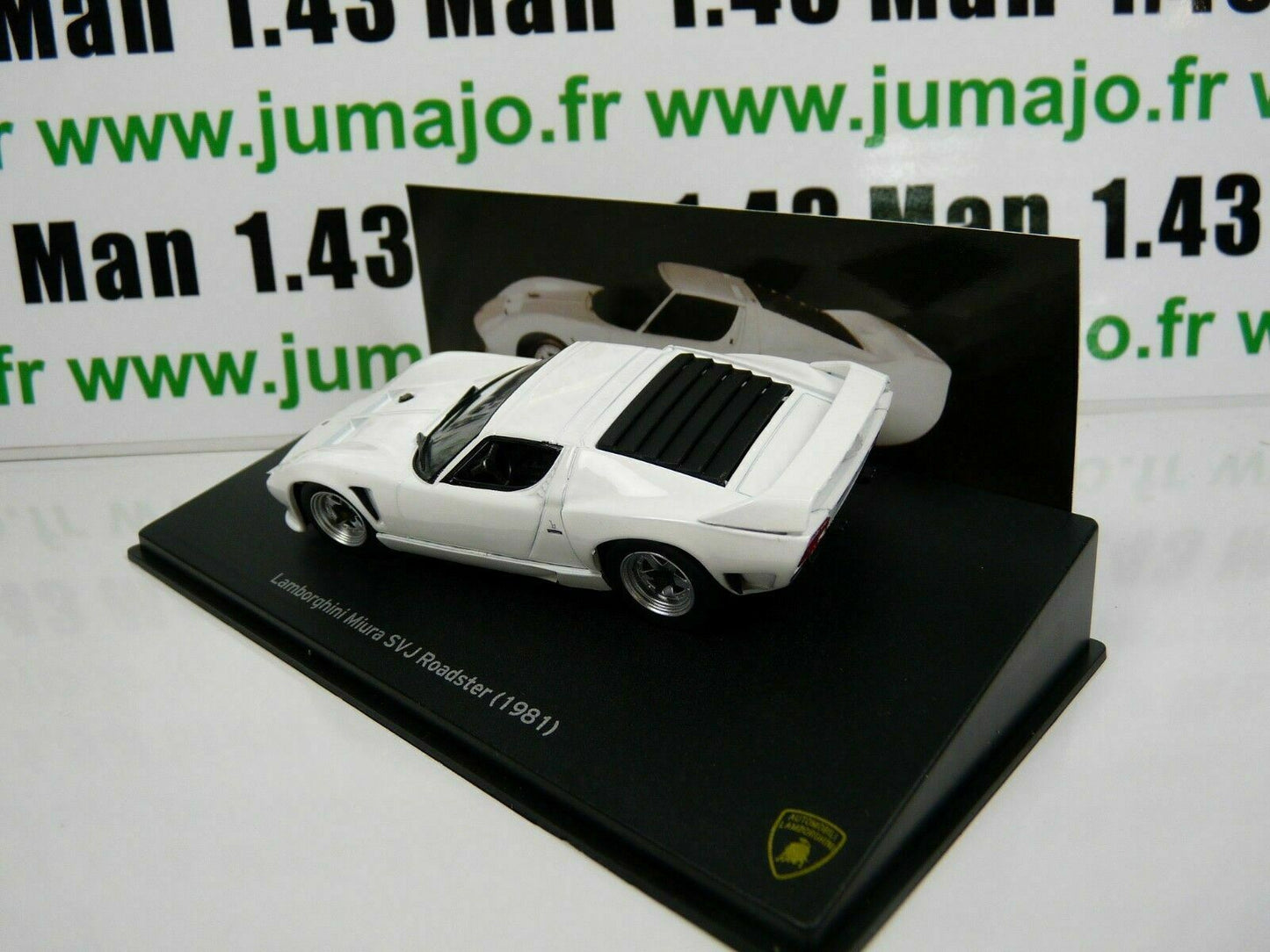 LB61 voiture 1/43 IXO LAMBORGHINI : Miura SVJ Roadster 1981 Blanche